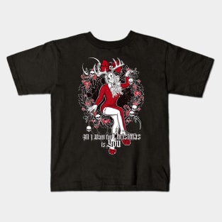 All I Want For Christmas is You - Xmas Baphomet, Evil Mariah Kids T-Shirt